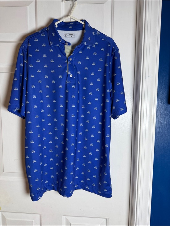 U Suck At Golf Other - Men’s Ditzy Drinkers" Golf Polo from the brand U Suck at Golf (USAG) Size Medium
